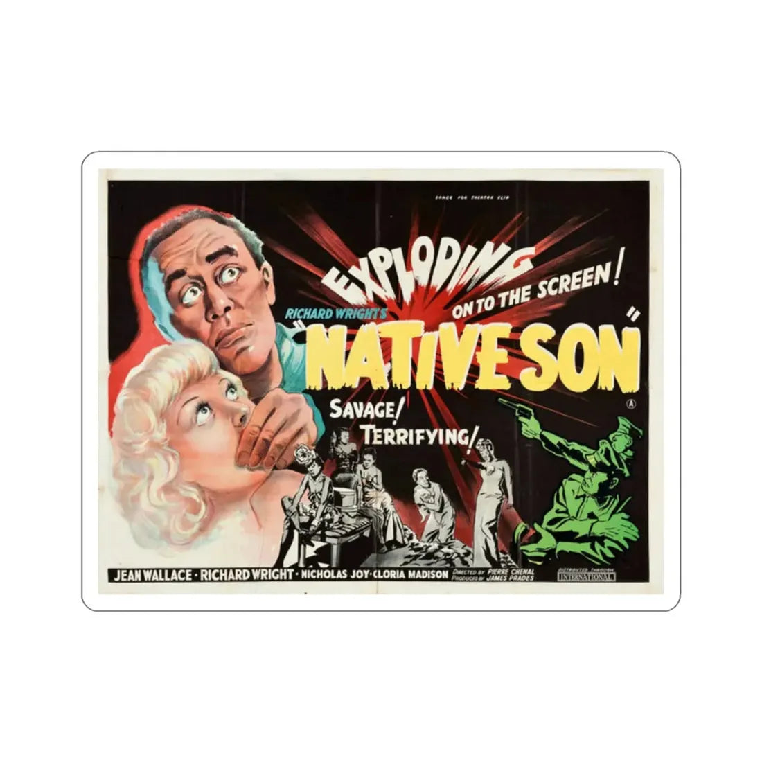 Native Son 1951 Movie Poster STICKER Vinyl Die-Cut Decal - The Sticker Space