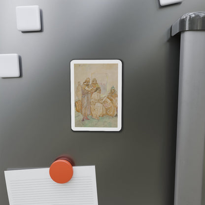 Nativity Scene study (Magazine Illustration) Refrigerator Magnet-The Sticker Space