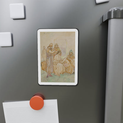 Nativity Scene study (Magazine Illustration) Refrigerator Magnet-The Sticker Space