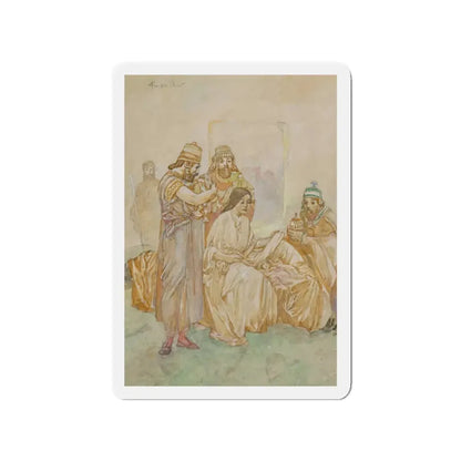 Nativity Scene study (Magazine Illustration) Refrigerator Magnet 3 Inch - The Sticker Space