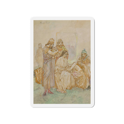 Nativity Scene study (Magazine Illustration) Refrigerator Magnet-3" x 3"-The Sticker Space