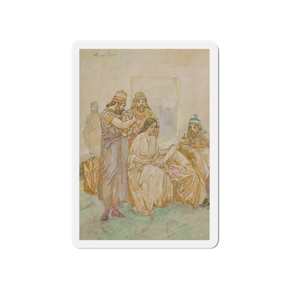 Nativity Scene study (Magazine Illustration) Refrigerator Magnet-4" x 4"-The Sticker Space