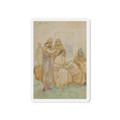 Nativity Scene study (Magazine Illustration) Refrigerator Magnet 5 Inch - The Sticker Space