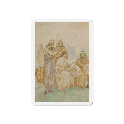 Nativity Scene study (Magazine Illustration) Refrigerator Magnet - The Sticker Space