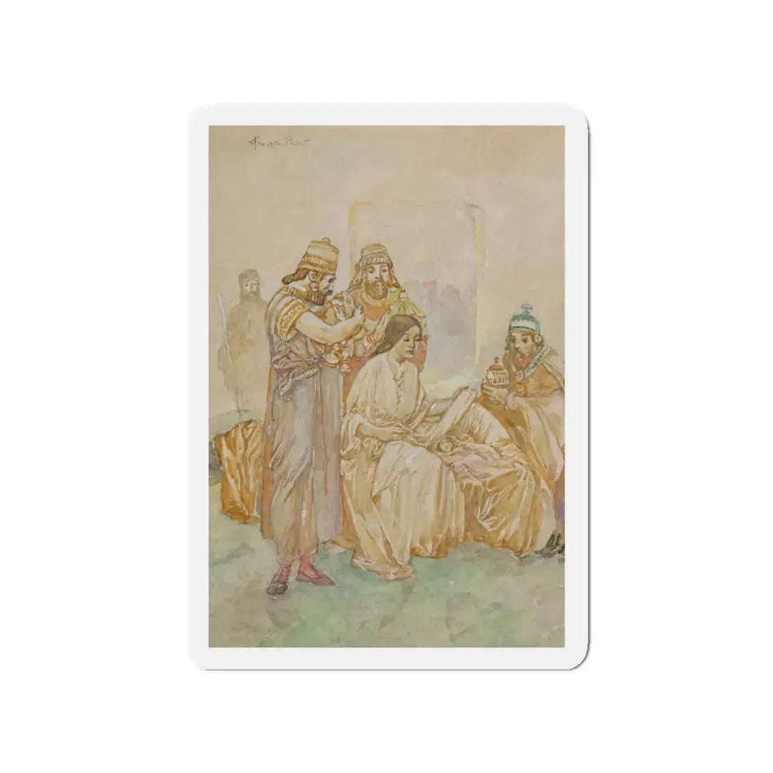 Nativity Scene study (Magazine Illustration) Refrigerator Magnet - The Sticker Space
