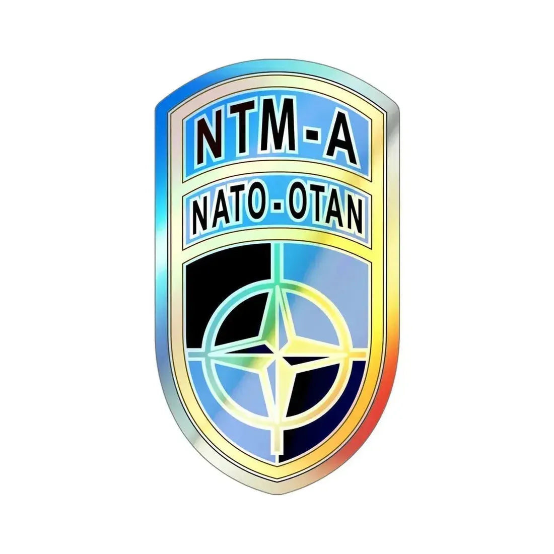 NATO Training Mission Afghanistan (U.S. Army) Holographic STICKER Die-Cut Vinyl Decal 5 Inch Holographic - The Sticker Space