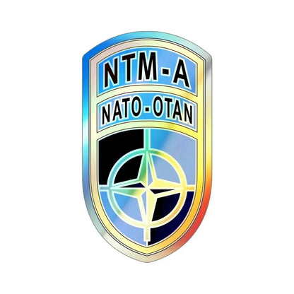 NATO Training Mission Afghanistan (U.S. Army) Holographic STICKER Die-Cut Vinyl Decal 6 Inch Holographic - The Sticker Space