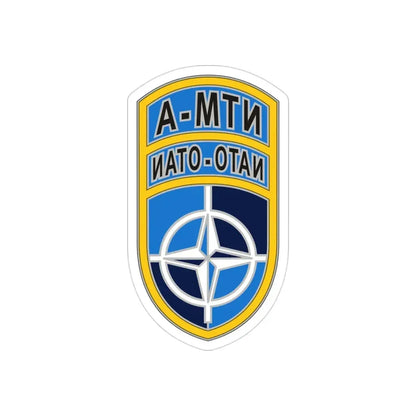 NATO Training Mission Afghanistan (U.S. Army) REVERSE PRINT Transparent Die-Cut STICKER 3 Inch Die-Cut Transparent - The Sticker Space