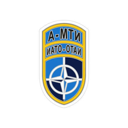 NATO Training Mission Afghanistan (U.S. Army) REVERSE PRINT Transparent Die-Cut STICKER 4 Inch Die-Cut Transparent - The Sticker Space
