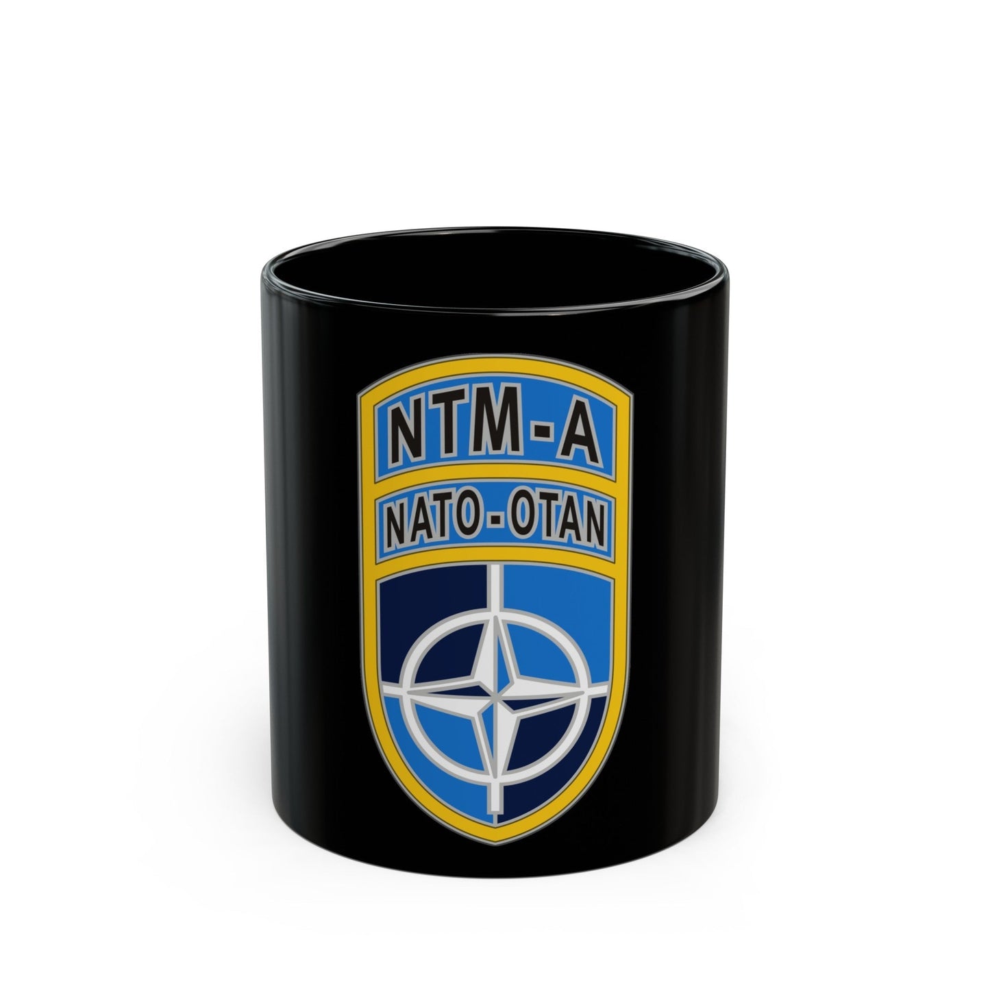 NATO Training MissionAfghanistan (U.S. Army) Black Coffee Mug-11oz-The Sticker Space