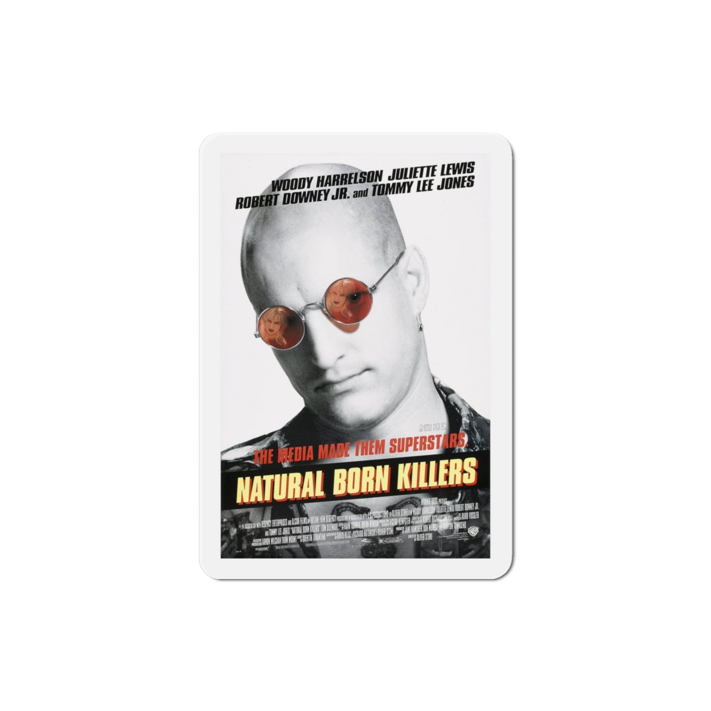 Natural Born Killers 1994 Movie Poster Die-Cut Magnet-3" x 3"-The Sticker Space