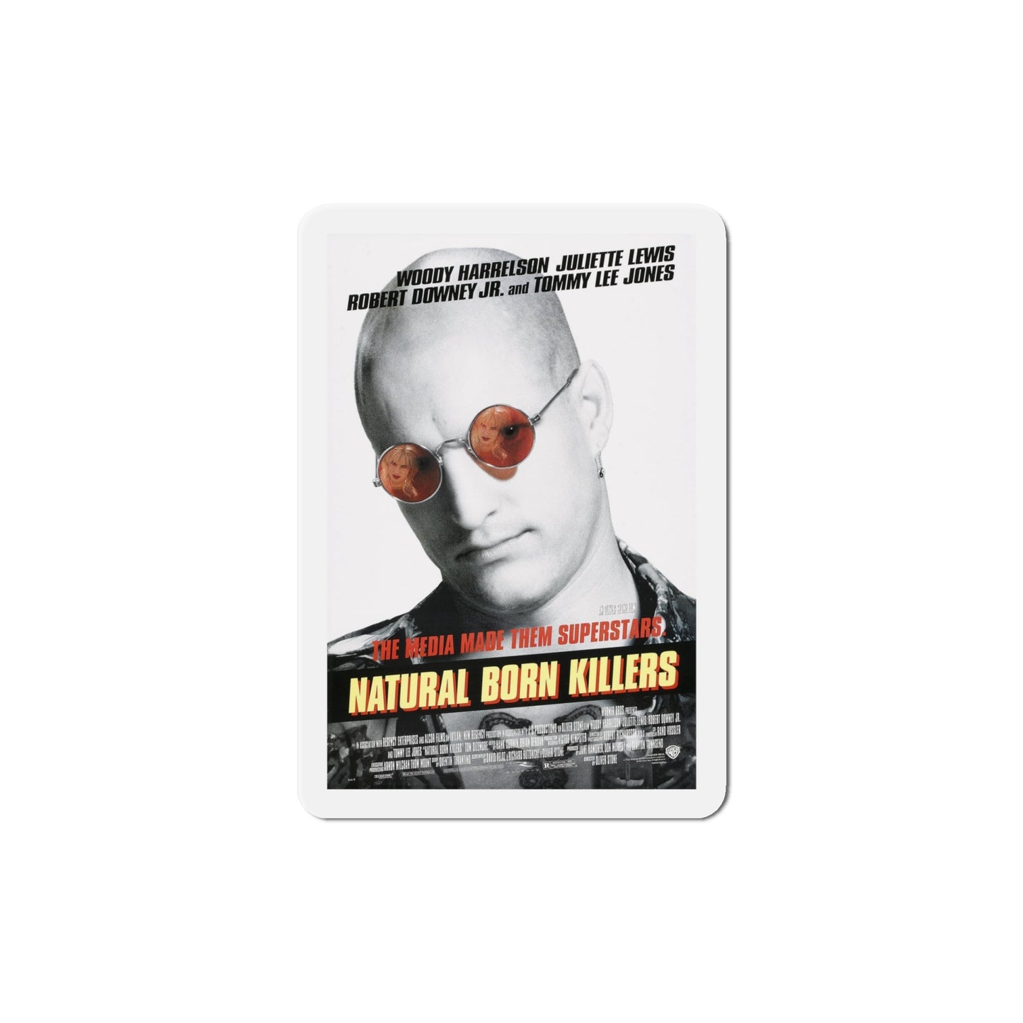 Natural Born Killers 1994 Movie Poster Die-Cut Magnet-6 Inch-The Sticker Space