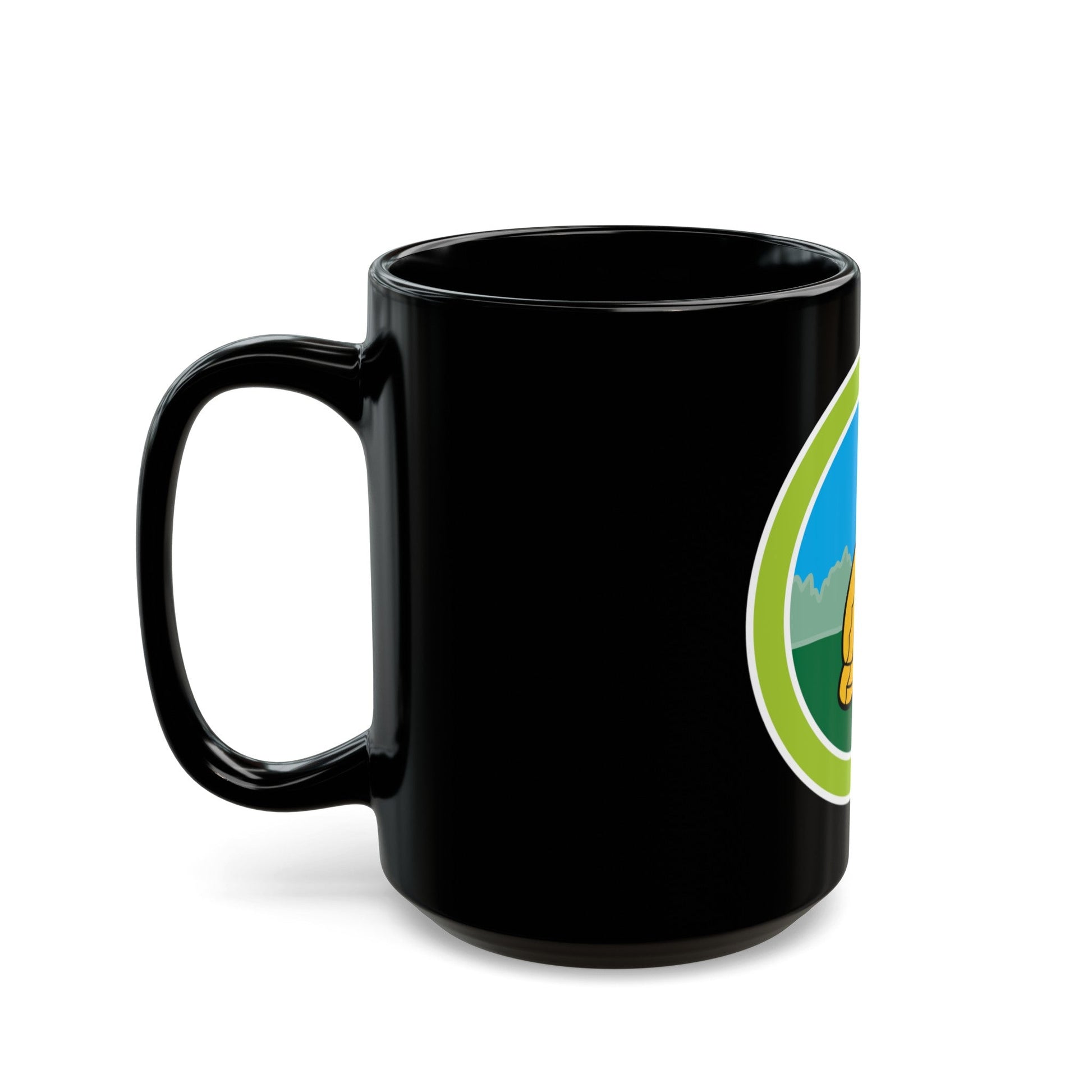 Nature (Boy Scout Merit Badge) Black Coffee Mug-The Sticker Space