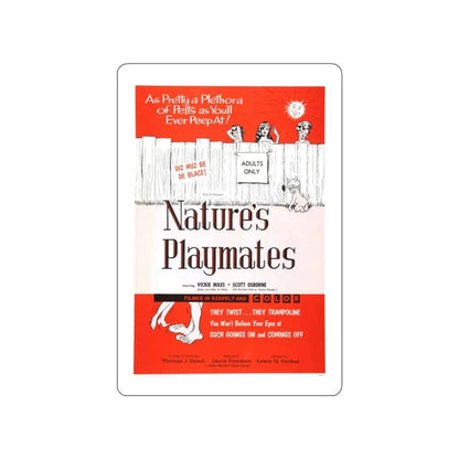 NATURE'S PLAYMATES 1962 Movie Poster STICKER Vinyl Die-Cut Decal - The Sticker Space