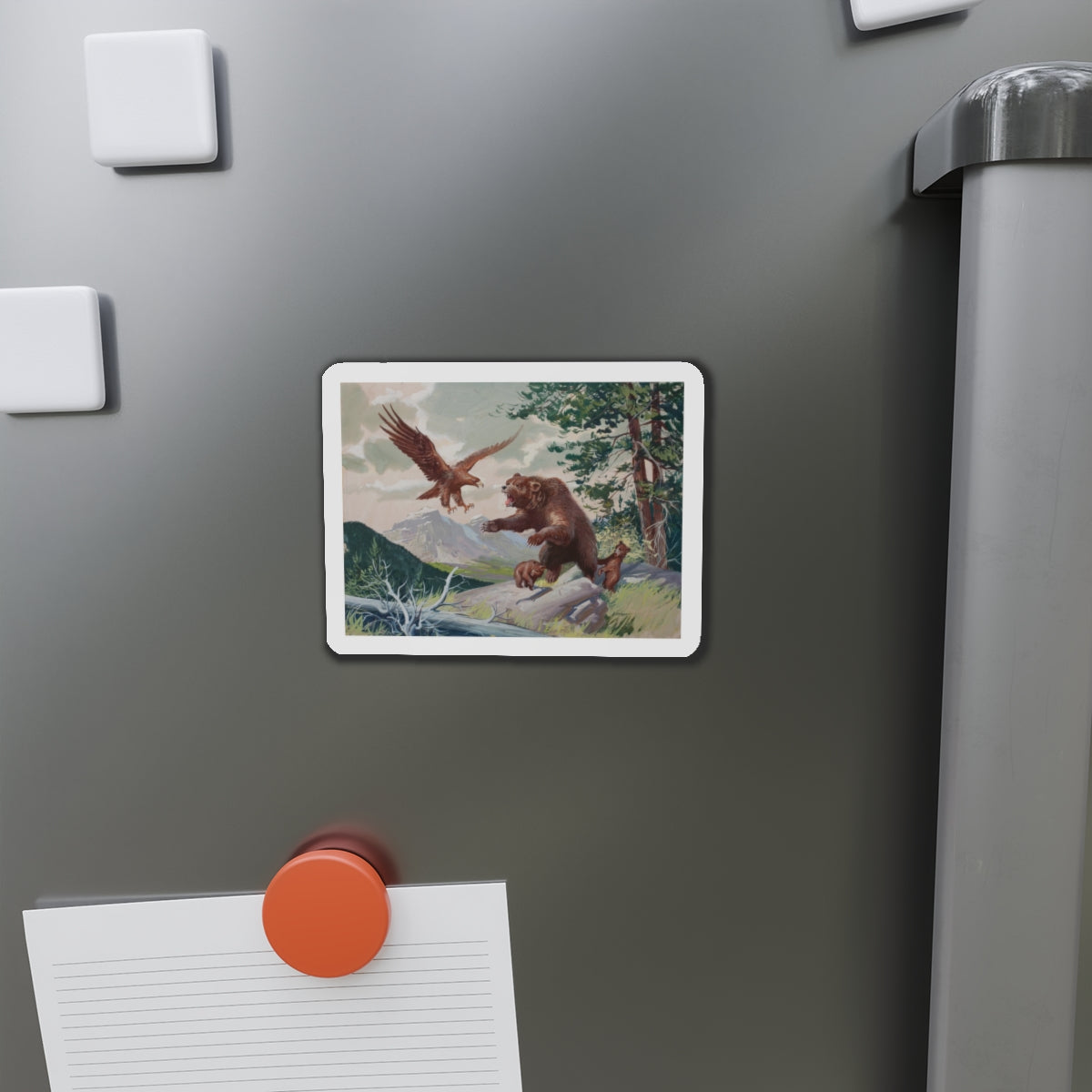 Nature scene, story illustration (Magazine Illustration) Refrigerator Magnet-The Sticker Space