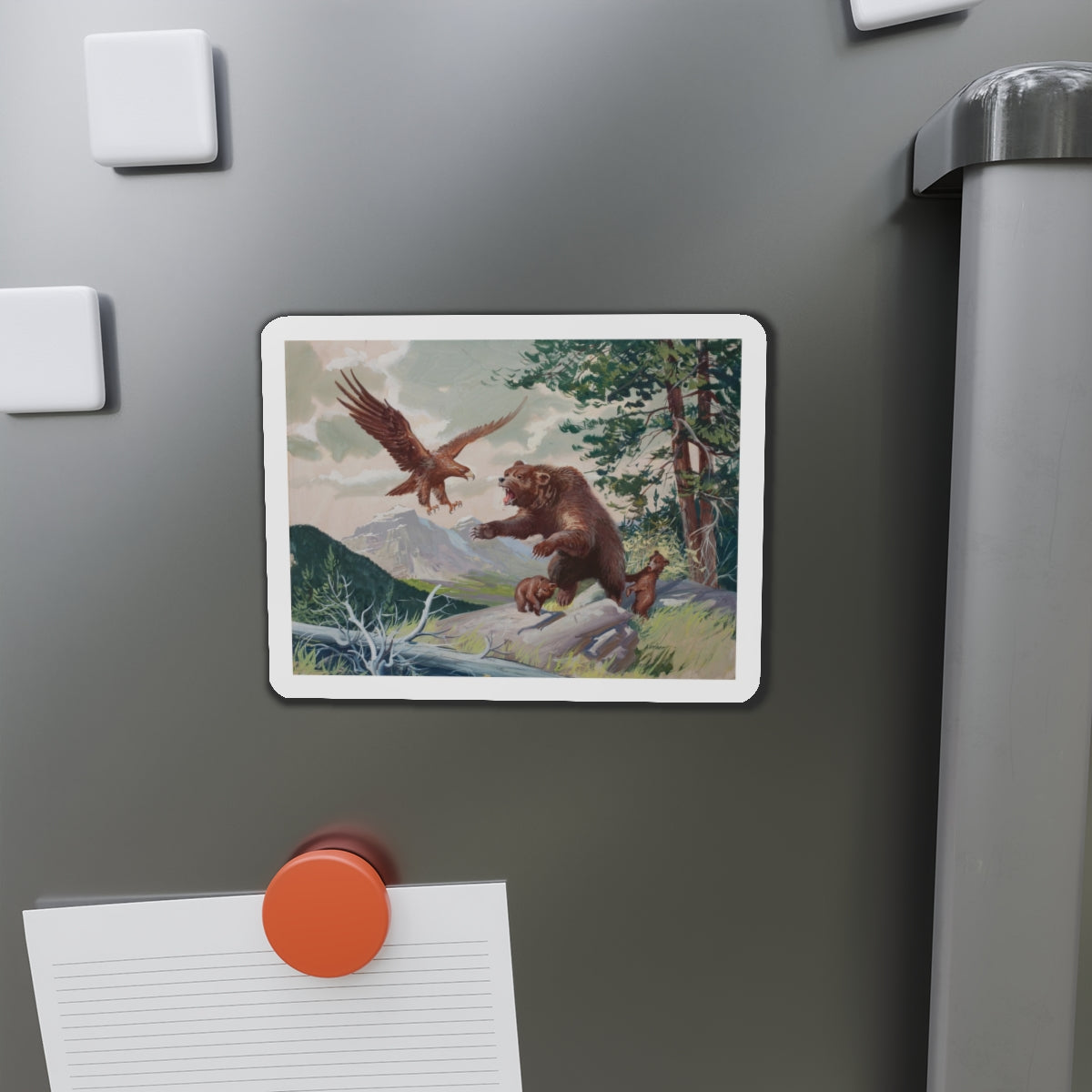 Nature scene, story illustration (Magazine Illustration) Refrigerator Magnet-The Sticker Space