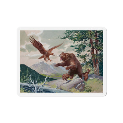 Nature scene, story illustration (Magazine Illustration) Refrigerator Magnet-3" x 3"-The Sticker Space