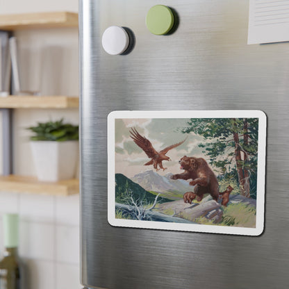 Nature scene, story illustration (Magazine Illustration) Refrigerator Magnet-The Sticker Space