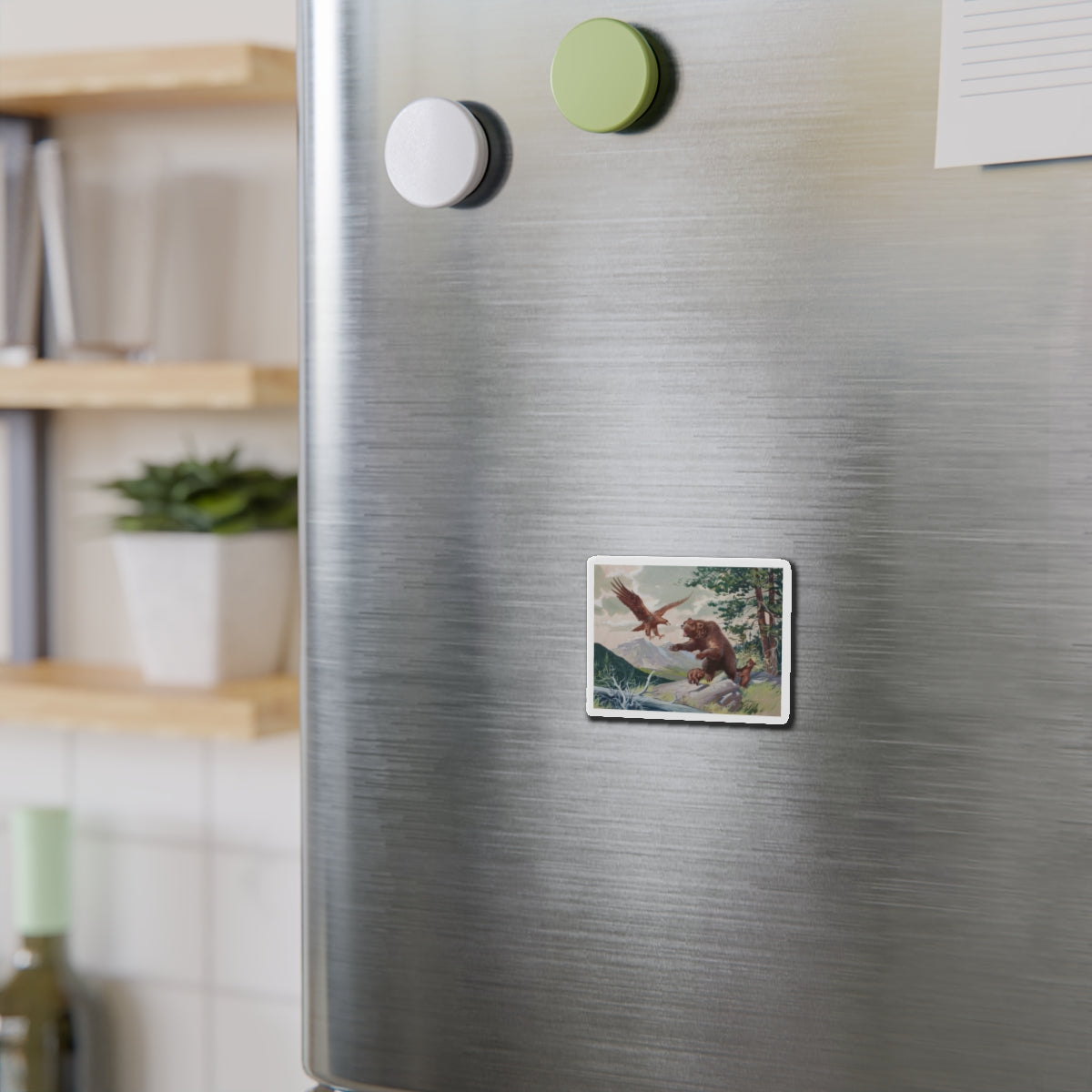 Nature scene, story illustration (Magazine Illustration) Refrigerator Magnet-The Sticker Space