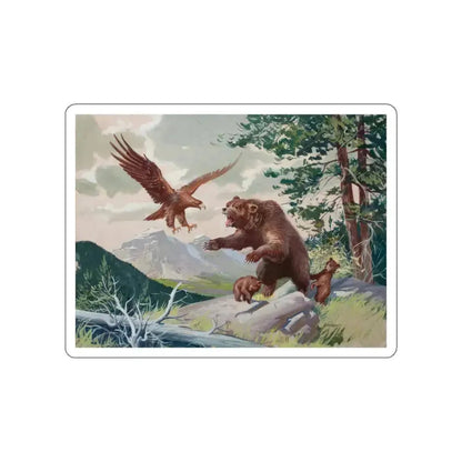 Nature scene, story illustration (Magazine Illustration) STICKER Vinyl Die-Cut Decal White Die-Cut 5 Inch - The Sticker Space