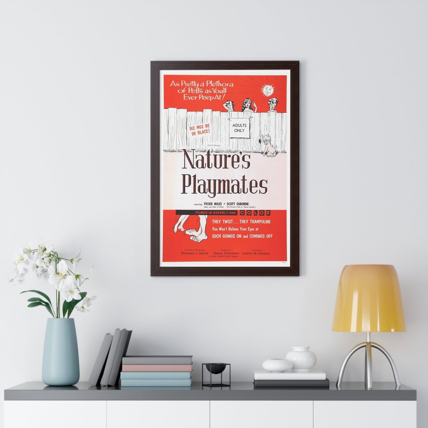 NATURE'S PLAYMATES 1962 - Framed Movie Poster-The Sticker Space