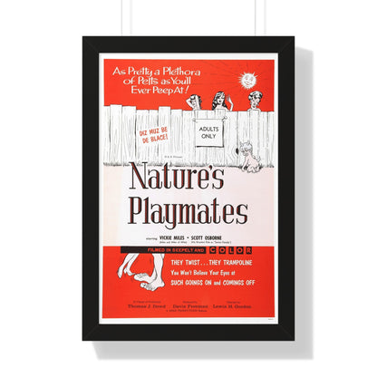 NATURE'S PLAYMATES 1962 - Framed Movie Poster-16″ x 24″-The Sticker Space