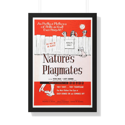 NATURE'S PLAYMATES 1962 - Framed Movie Poster-20" x 30"-The Sticker Space