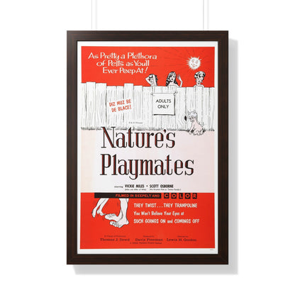 NATURE'S PLAYMATES 1962 - Framed Movie Poster-20" x 30"-The Sticker Space