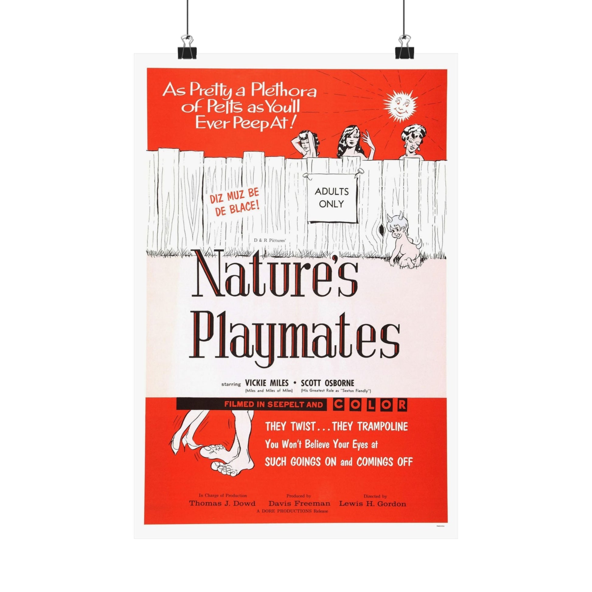 NATURE'S PLAYMATES 1962 - Paper Movie Poster-12″ x 18″-The Sticker Space