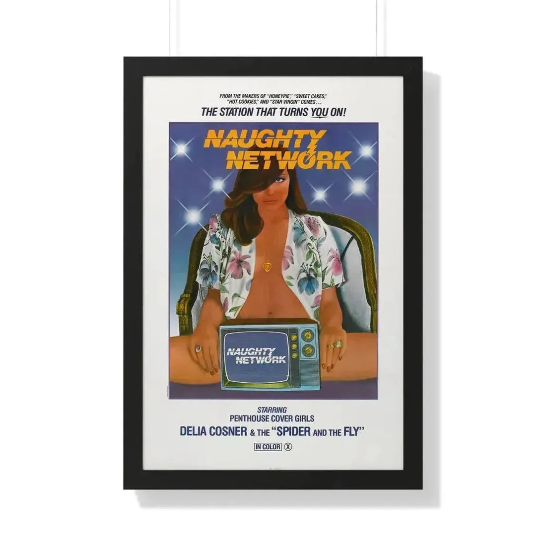 NAUGHTY NETWORK 1981 - Framed Movie Poster 20" x 30" Black - The Sticker Space