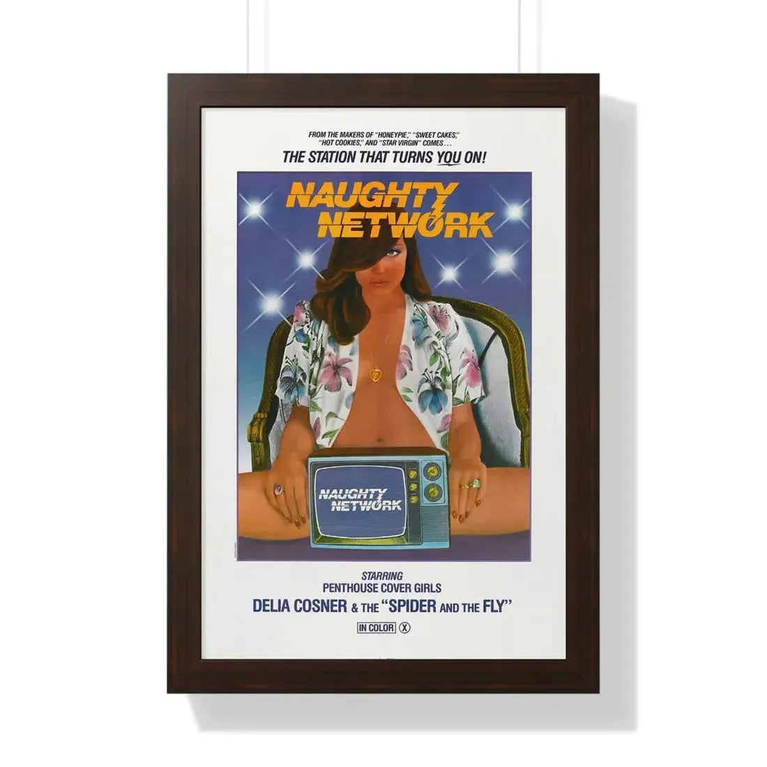 NAUGHTY NETWORK 1981 - Framed Movie Poster - The Sticker Space