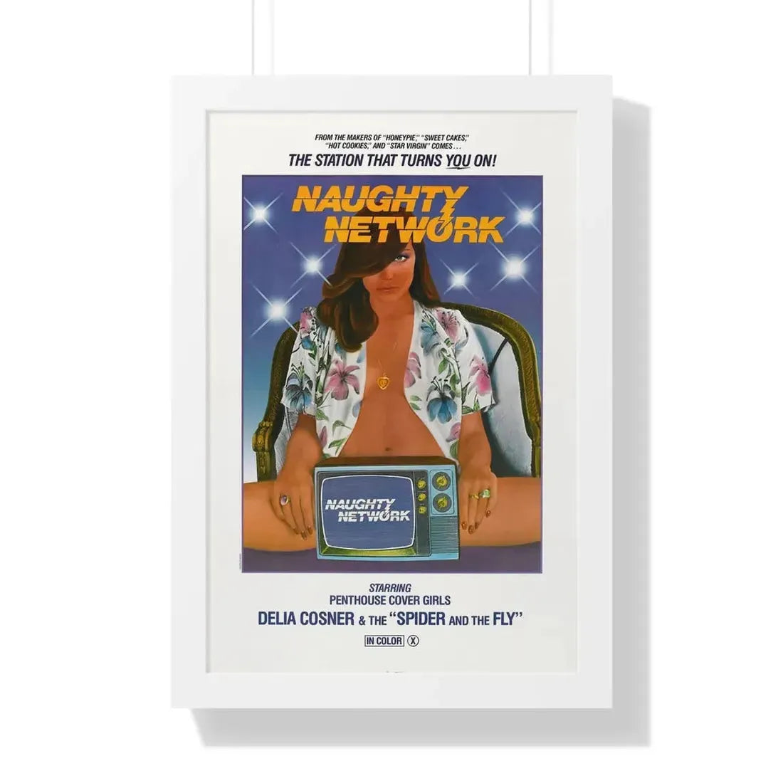 NAUGHTY NETWORK 1981 - Framed Movie Poster - The Sticker Space