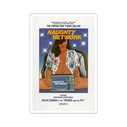 NAUGHTY NETWORK 1981 Movie Poster - STICKER Vinyl Kiss-Cut Decal 4 Inch White - The Sticker Space