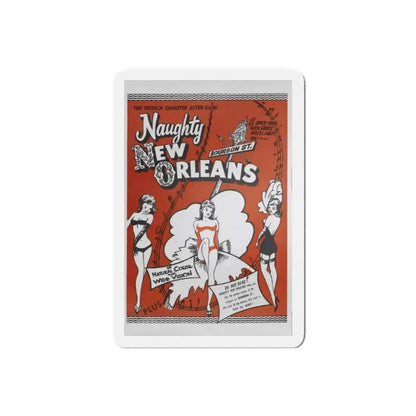 NAUGHTY NEW ORLEANS 1954 Movie Poster - Refrigerator Magnet 6 Inch Die-Cut - The Sticker Space