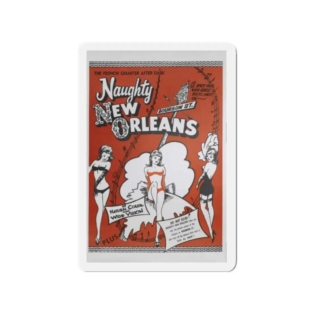 NAUGHTY NEW ORLEANS 1954 Movie Poster - Refrigerator Magnet - The Sticker Space