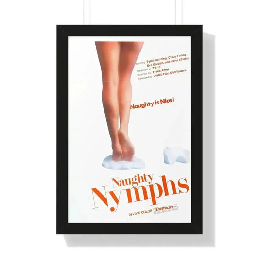 NAUGHTY NYMPHS 1972 - Framed Movie Poster 16″ x 24″ Black - The Sticker Space