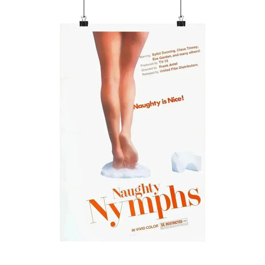 NAUGHTY NYMPHS 1972 - Paper Movie Poster 12″ x 18″ Matte - The Sticker Space