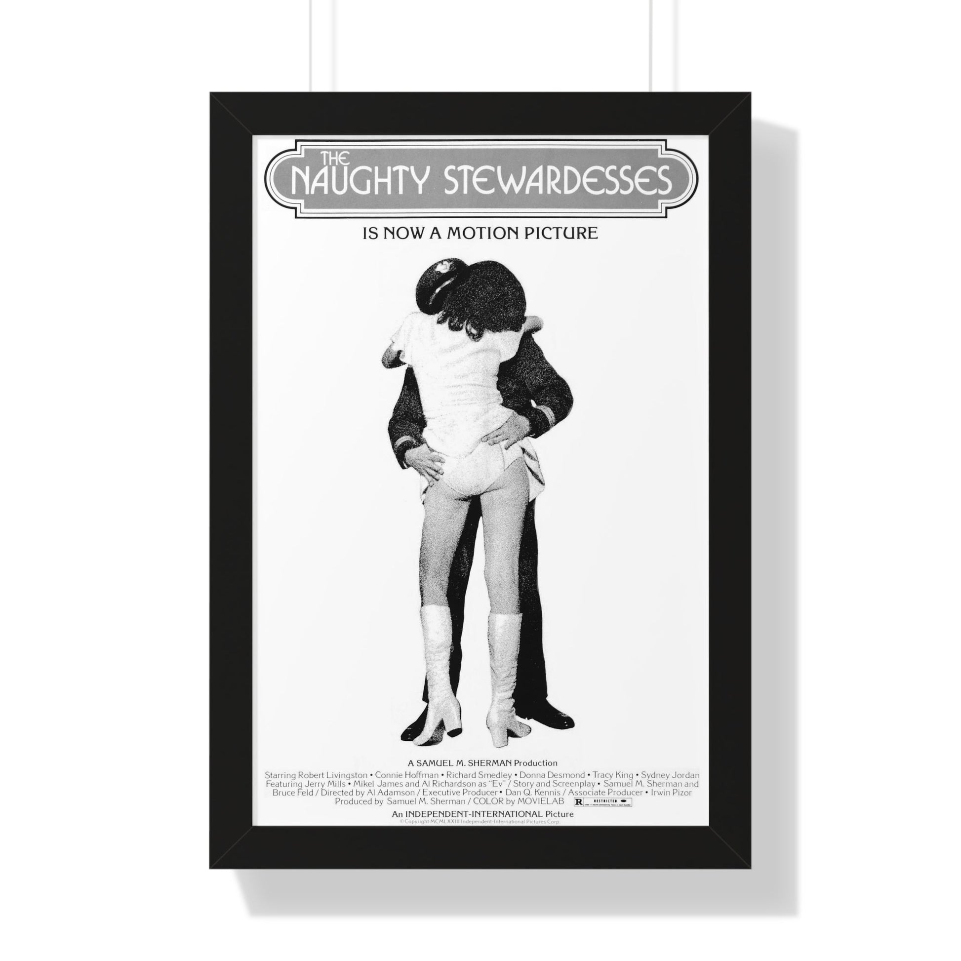 NAUGHTY STEWARDESSES 1975 - Framed Movie Poster-16″ x 24″-The Sticker Space