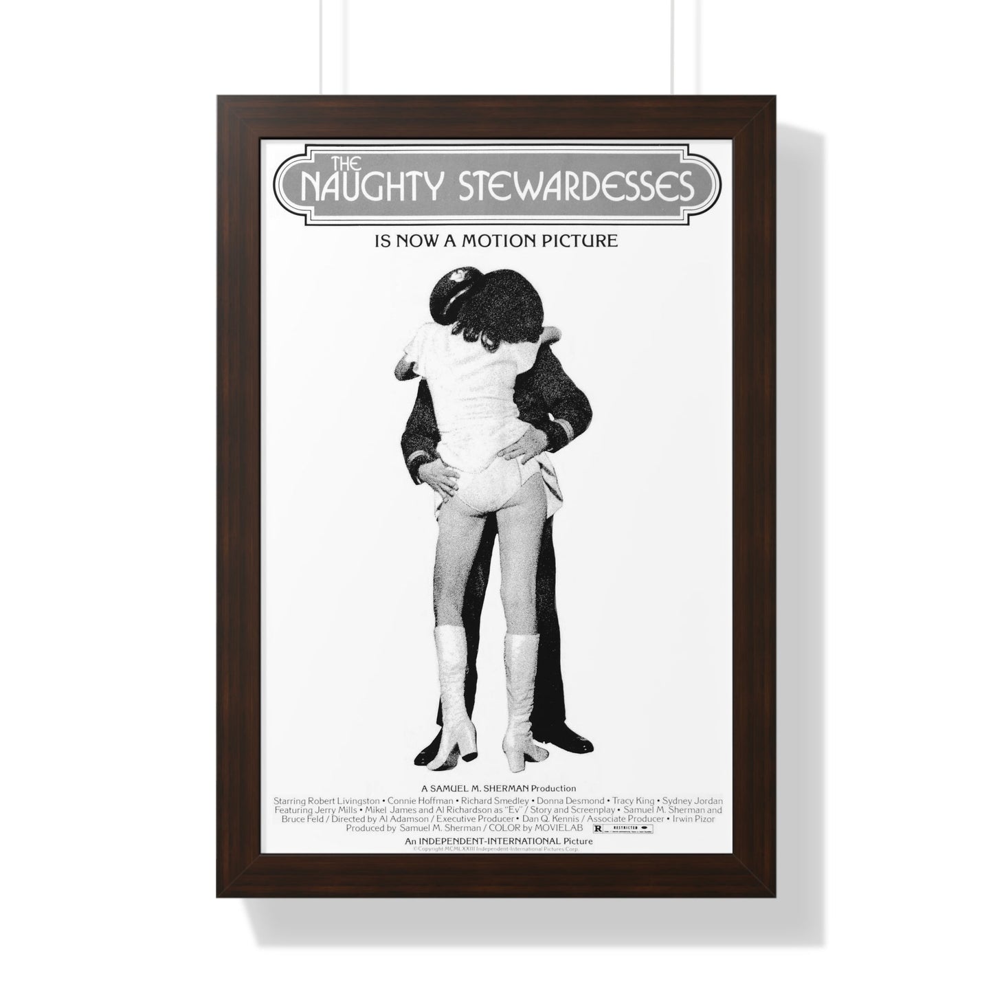 NAUGHTY STEWARDESSES 1975 - Framed Movie Poster-16″ x 24″-The Sticker Space