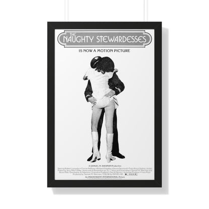 NAUGHTY STEWARDESSES 1975 - Framed Movie Poster-20" x 30"-The Sticker Space