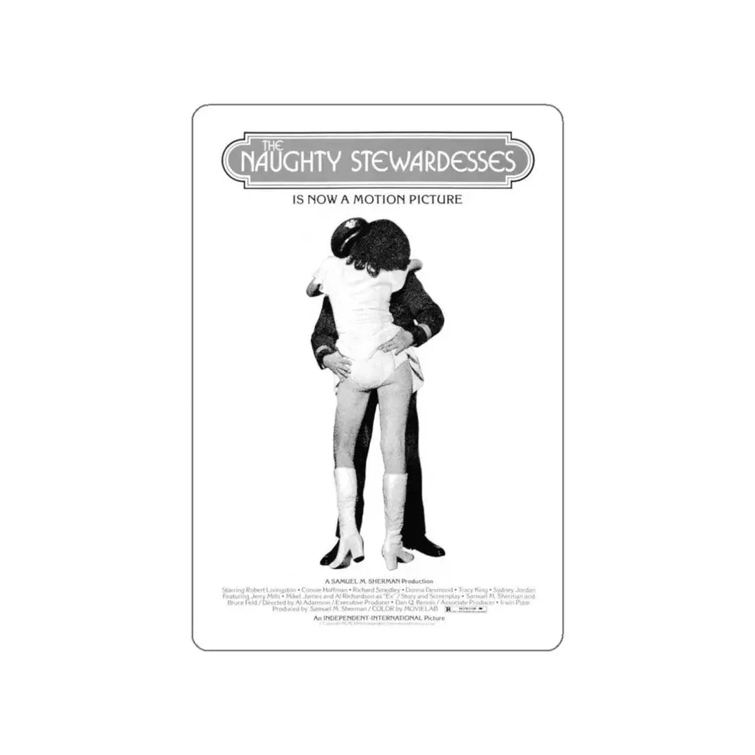 NAUGHTY STEWARDESSES 1975 Movie Poster STICKER Vinyl Die-Cut Decal 3 Inch - The Sticker Space