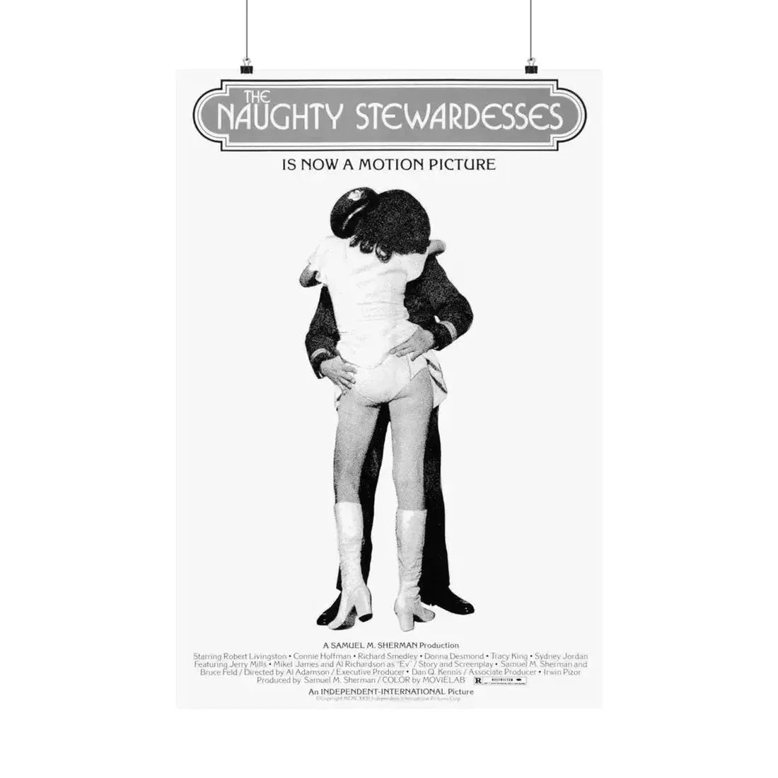 NAUGHTY STEWARDESSES 1975 - Paper Movie Poster 24″ x 36″ Matte - The Sticker Space