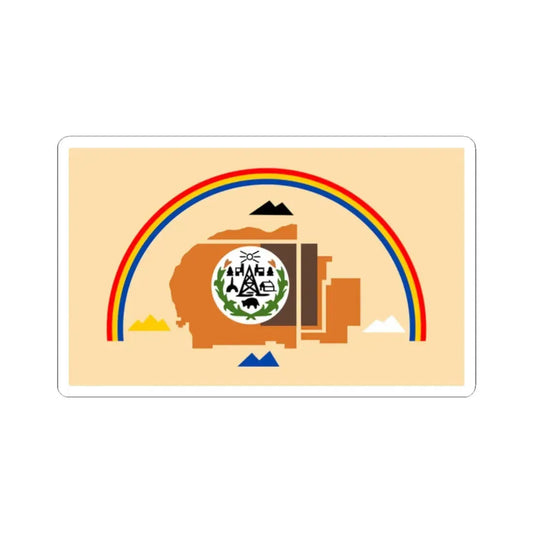 Navajo flag (United States) STICKER Vinyl Kiss-Cut Decal 2 Inch White - The Sticker Space
