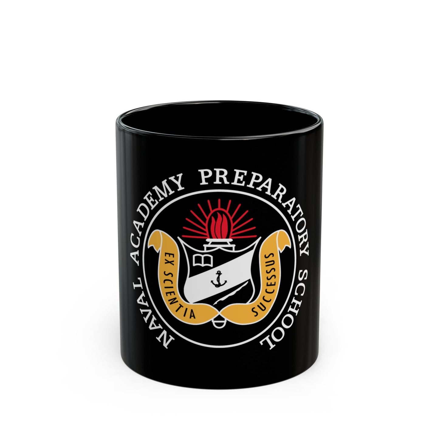 Naval Academy Preparatory School (U.S. Navy) Black Coffee Mug-11oz-The Sticker Space