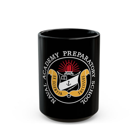 Naval Academy Preparatory School (U.S. Navy) Black Coffee Mug-15oz-The Sticker Space