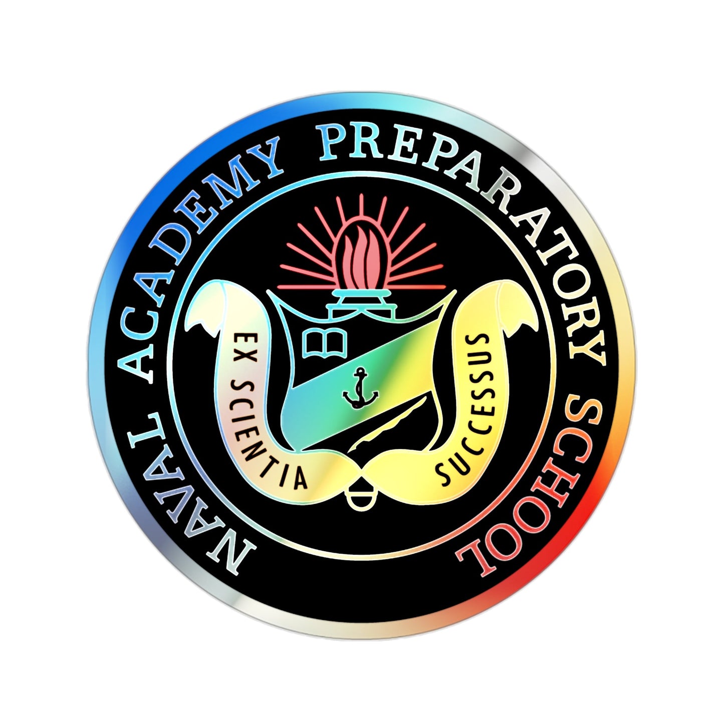 Naval Academy Preparatory School (U.S. Navy) Holographic STICKER Die-Cut Vinyl Decal-2 Inch-The Sticker Space