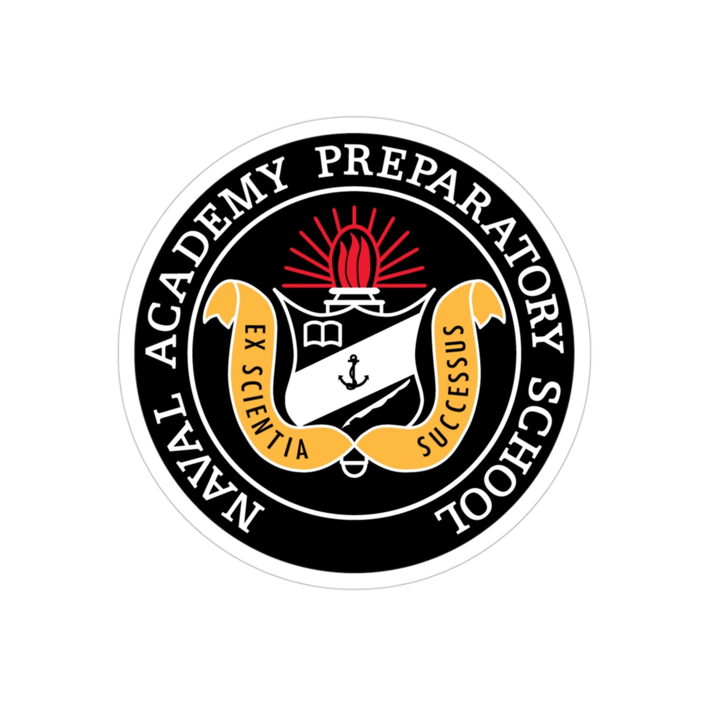 Naval Academy Preparatory School (U.S. Navy) Transparent STICKER Die-Cut Vinyl Decal-3 Inch-The Sticker Space