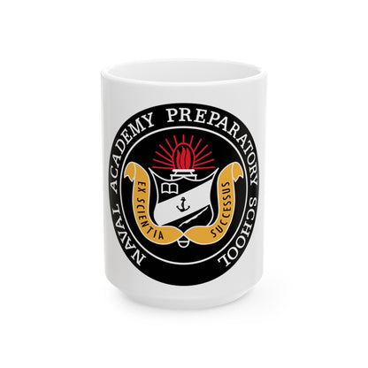 Naval Academy Preparatory School (U.S. Navy) White Coffee Mug-15oz-The Sticker Space