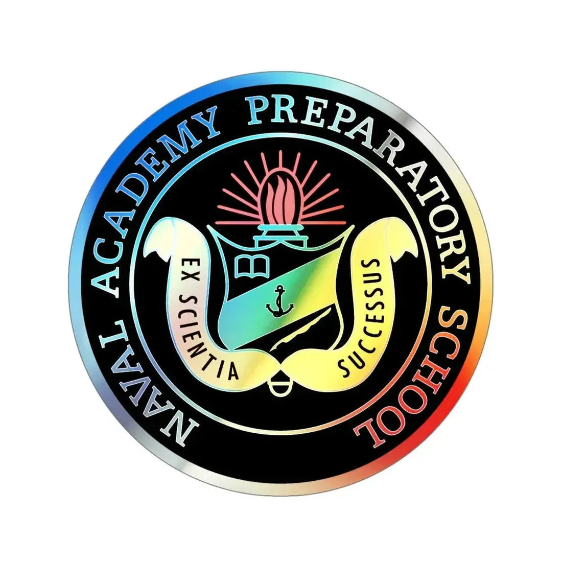 Naval Academy Preparatory School (U.S. Navy) Holographic STICKER Die-Cut Vinyl Decal 5 Inch Holographic - The Sticker Space
