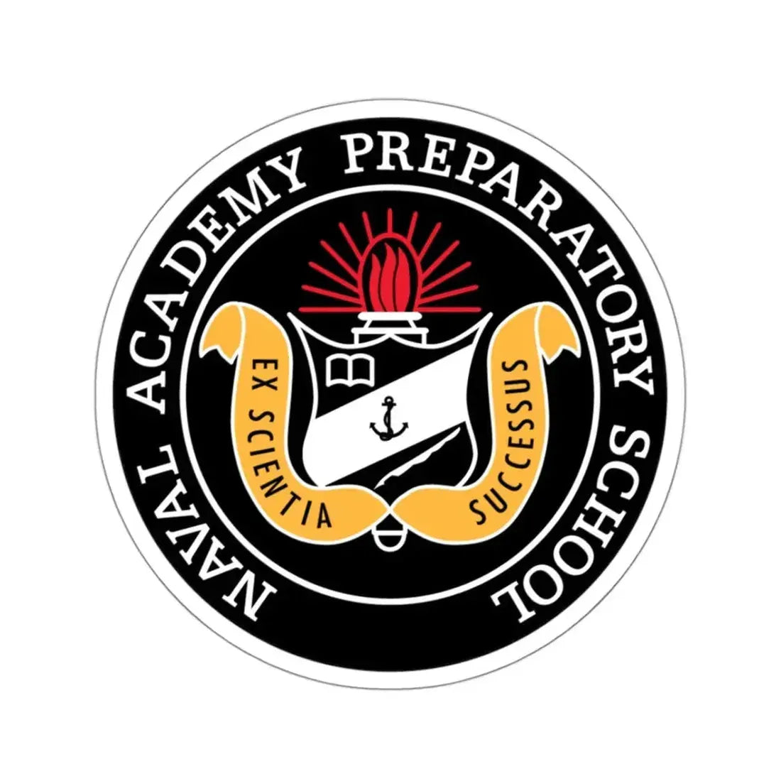Naval Academy Preparatory School (U.S. Navy) STICKER Vinyl Kiss-Cut Decal 3 Inch White - The Sticker Space